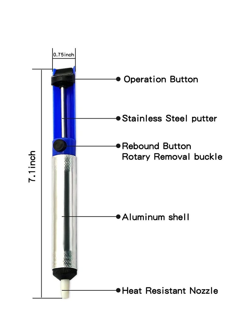 Solder Desoldering Pump Electric Soldering Iron Auxiliary Tool Manual Desoldering Suction Pump Vacuum Solder Removal Tool