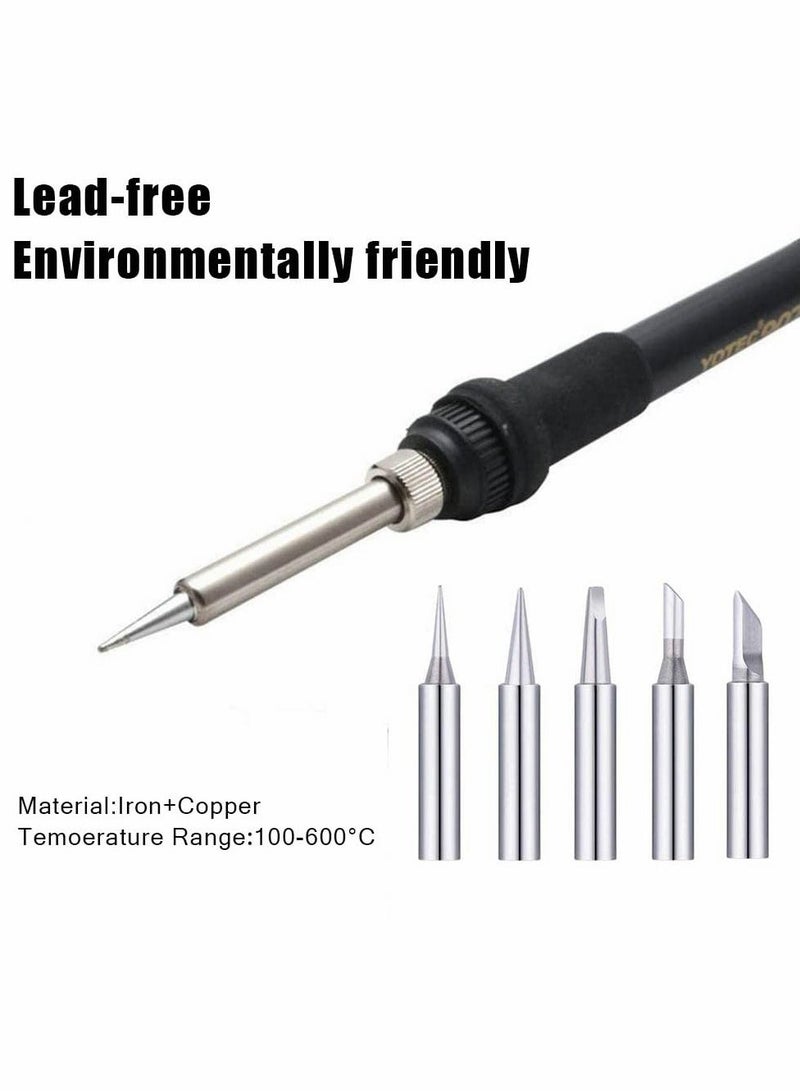 Soldering Iron Tip, Universal Replacement Tip Lead Free Screwdriver, 900m Tool Kit for Station, Welding and Cutting (5 Pcs)