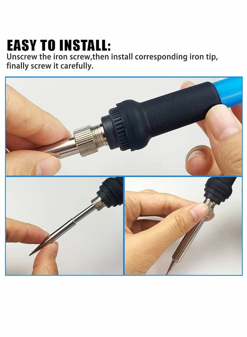 Soldering Iron Tip, Universal Replacement Tip Lead Free Screwdriver, 900m Tool Kit for Station, Welding and Cutting (5 Pcs)