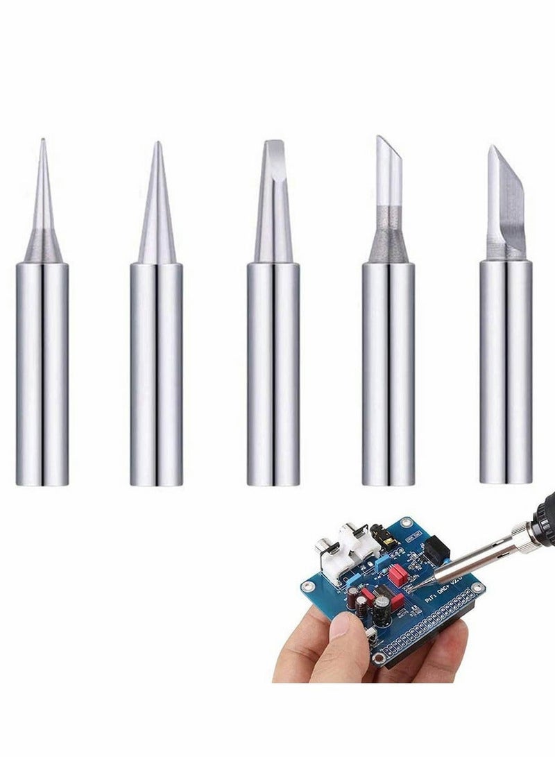 Soldering Iron Tip, Universal Replacement Tip Lead Free Screwdriver, 900m Tool Kit for Station, Welding and Cutting (5 Pcs)