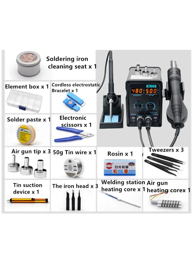 Soldering Iron Hot Air Station BGA Rework Station Phone Repair Smd Solder Tool Welding Station