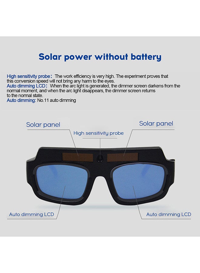 Automatic variable light electric welding glasses welder's strong light and ultraviolet protective goggles