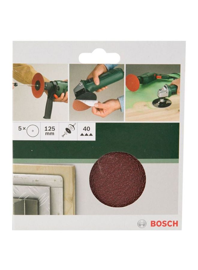 5-Piece G40 Sanding Sheet Set Brown
