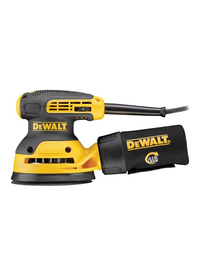 220V/280W Random Orbit Palm Grip Sander Black/Yellow