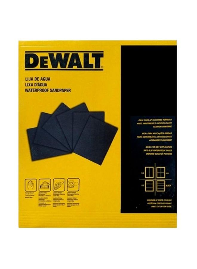 Pack Of 50 Aluminum Oxide Sandpaper Black