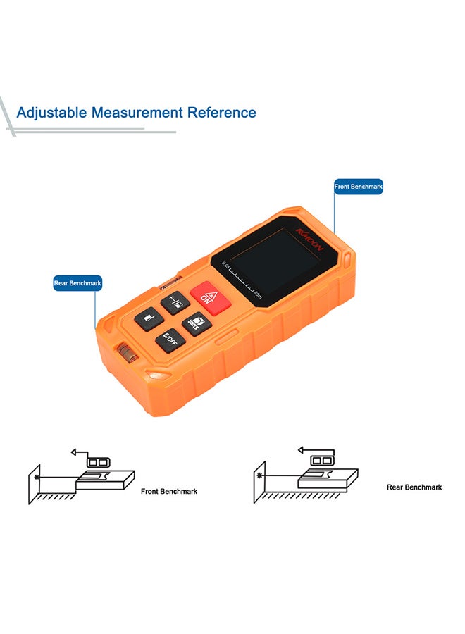Multi-Functional Handheld LCD Digital Voltage Current Meter Temperature Resistance Diode Tester Orange 0.16kg
