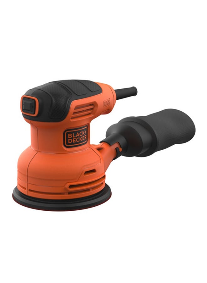 Corded Random Orbital Sander With Handy Dust Bag Ideal For Wood, Metal, PVC And Paint 14000RPM 230W BEW210-GB Orange/Black