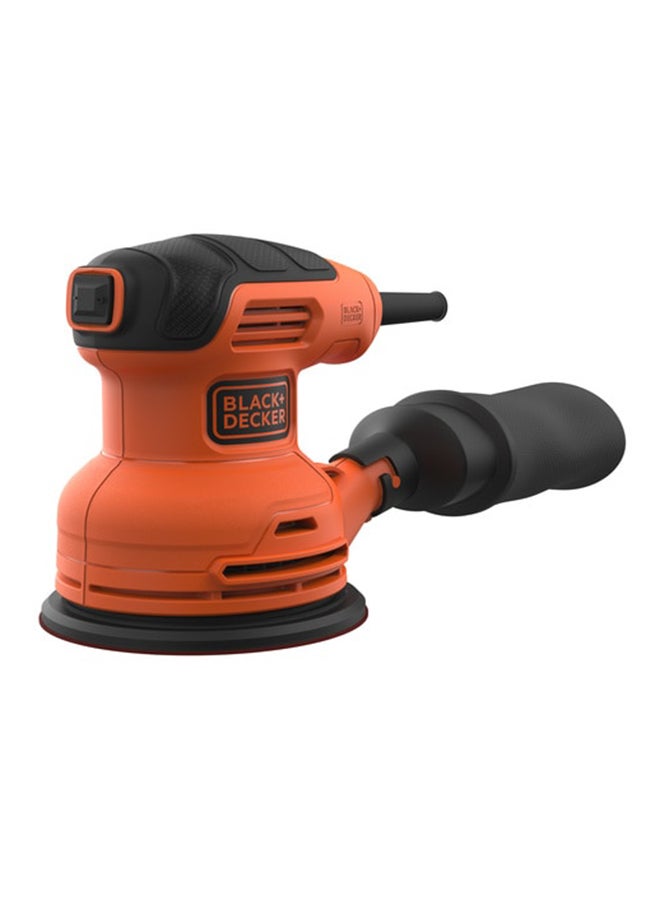 Corded Random Orbital Sander With Handy Dust Bag Ideal For Wood, Metal, PVC And Paint 14000RPM 230W BEW210-GB Orange/Black