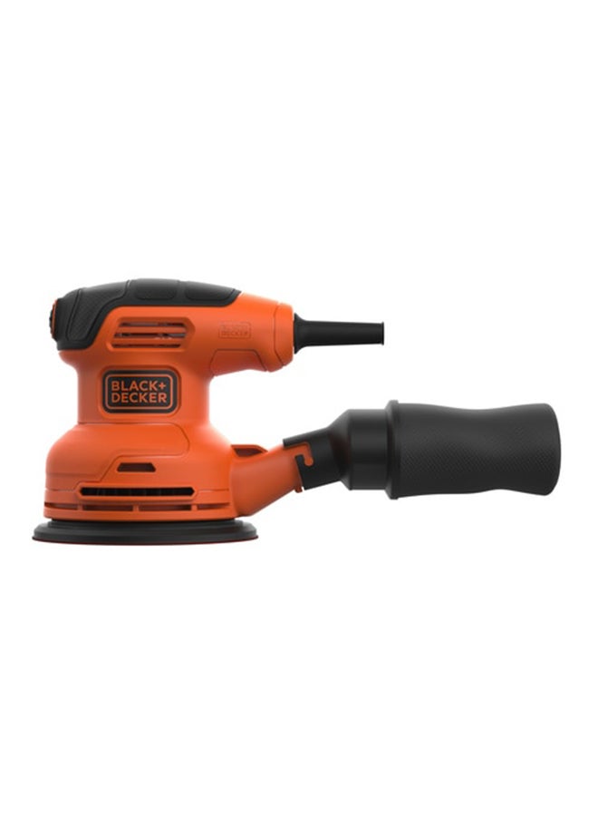 Corded Random Orbital Sander With Handy Dust Bag Ideal For Wood, Metal, PVC And Paint 14000RPM 230W BEW210-GB Orange/Black