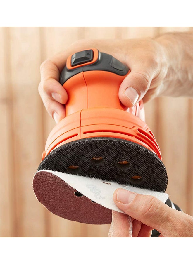 Corded Random Orbital Sander With Handy Dust Bag Ideal For Wood, Metal, PVC And Paint 14000RPM 230W BEW210-GB Orange/Black