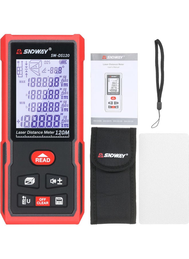 120 Meters Laser Distance Meter Black/Red