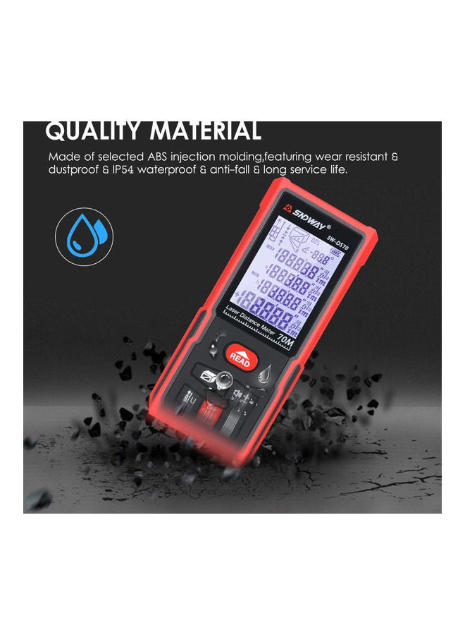 70 Meters Laser Distance Meter Black/Red