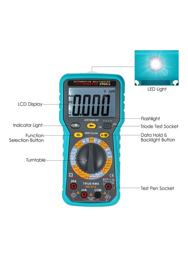 True RMS Automotive Multimeter Multicolour