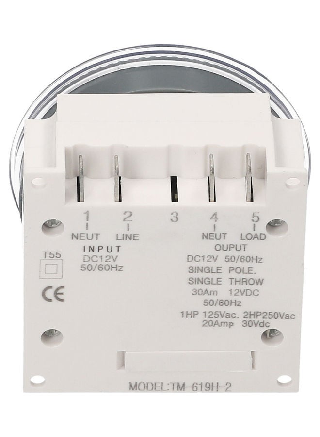 Weekly Timer Switch White/Grey