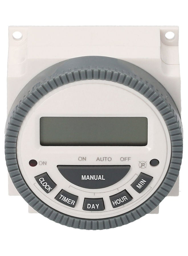 Weekly Timer Switch White/Grey