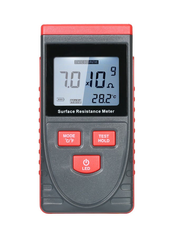 Handheld Surface Resistance Meter Black/Red