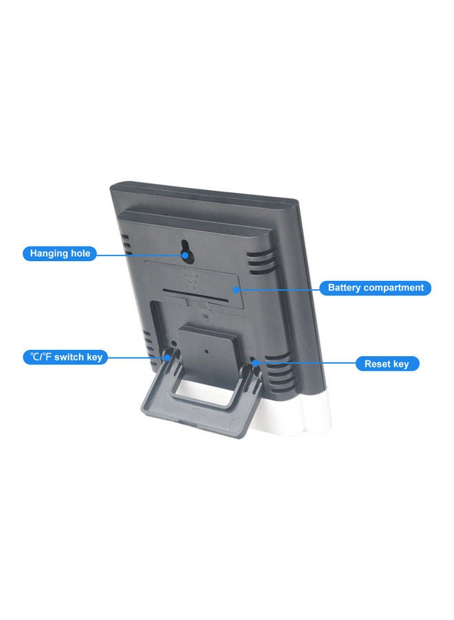 Digital Hygrometer With Alarm Clock Multicolour