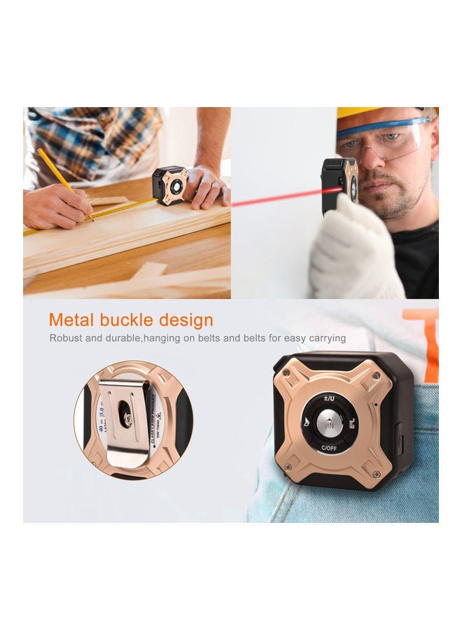 2-In-1 Handheld Electronic Infrared Rangefinder Tape Measure With LCD Display Black/Red