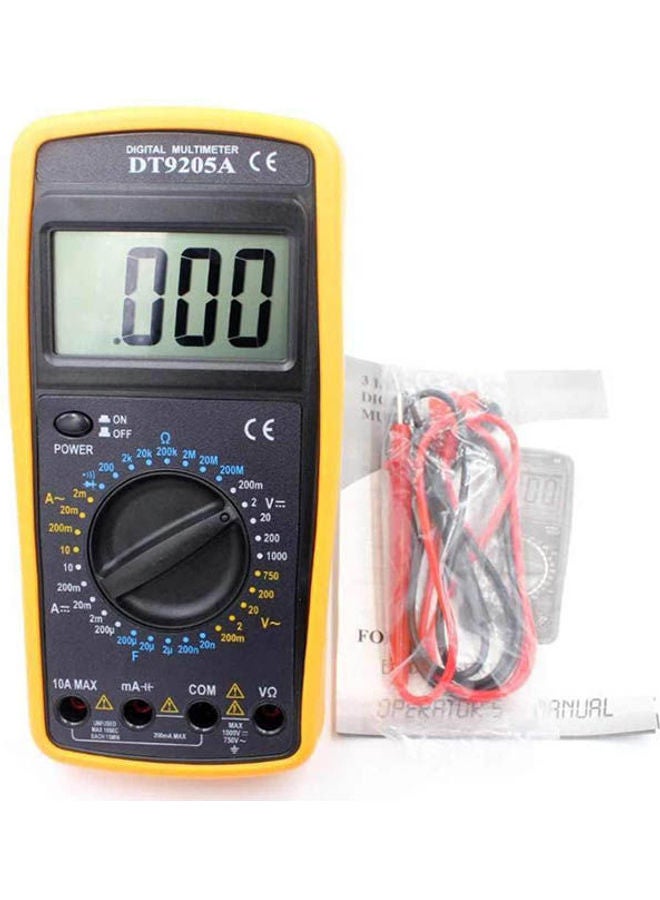 Dt9205A Digital Multimeter Black/Yellow