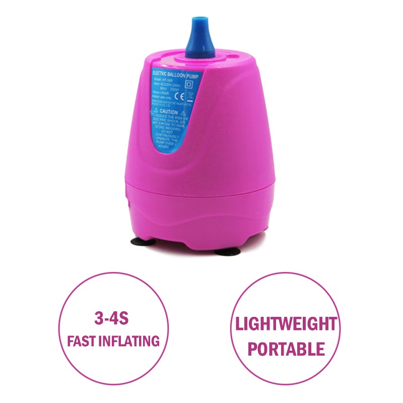 300W Electric Air Blower Pump Pink/Blue 18 x 12 x 12.50cm