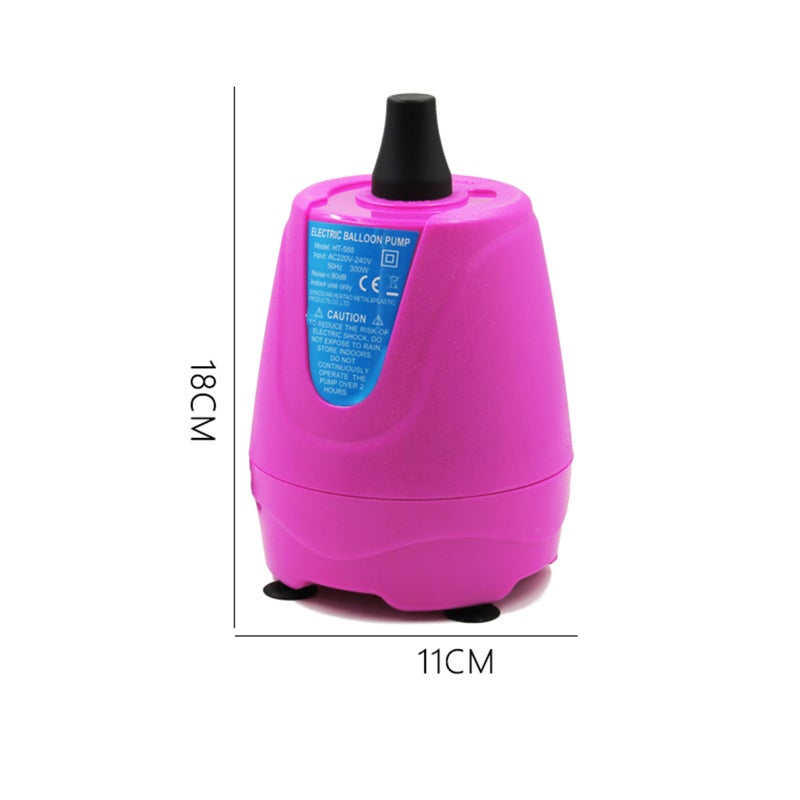 300W Electric Air Blower Pump Pink/Blue 18 x 12 x 12.50cm