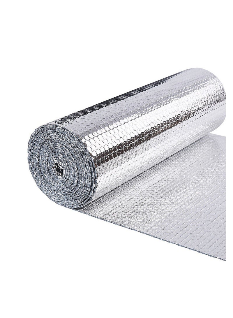 Reflective Insulation Sheet, Double Side Aluminum Foil Bubble Shield for Summer, Window Insulation Radiant Barrier Roll for RV Thermal Heat Shield, 3mm, 19.7inch x 10Ft