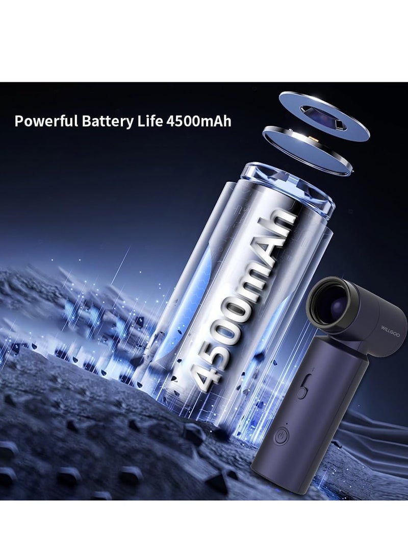 Jet Dry Blower, 80000RPM Portable Electric Air Duster, 4 Gears Adjustable, 4500mAh Rechargeable Jet Blower Perfect for Keyboard Cleaning, Camping, Inflation, and BBQ