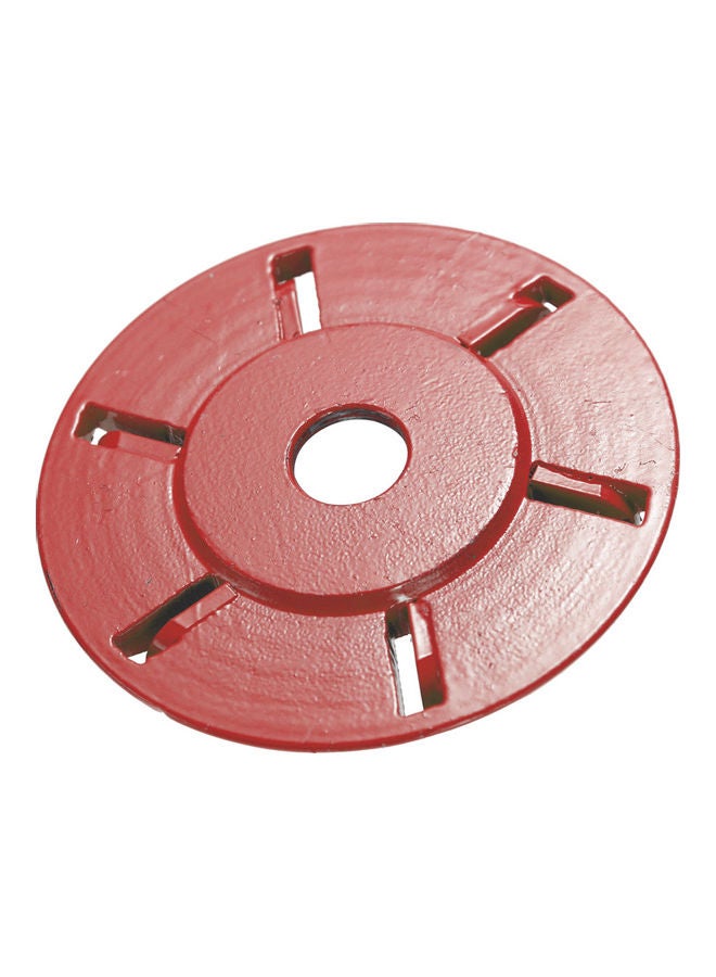 Six-Tooth Electric Woodcarving Disc Cutter Red/Silver