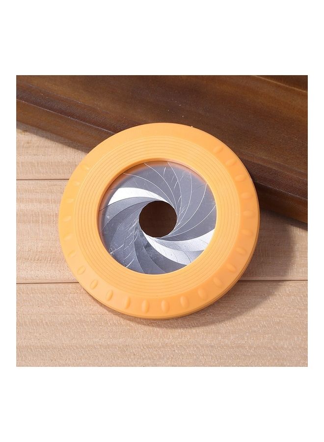 Rotatable Adjustable Circle Drawing Tool for Measuring Drawing Orange 12.8 x 12.8 x 1.2cm