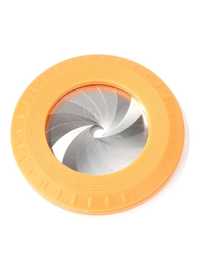 Rotatable Adjustable Circle Drawing Tool for Measuring Drawing Orange 12.8 x 12.8 x 1.2cm