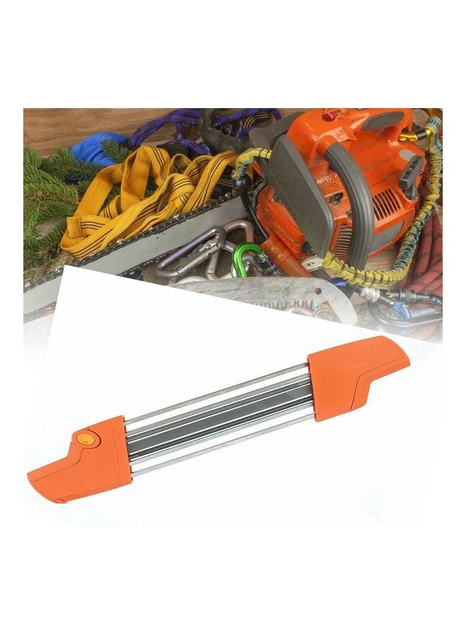 2-in-1 Chainsaw Sharpener Grind Fits Orange/Silver