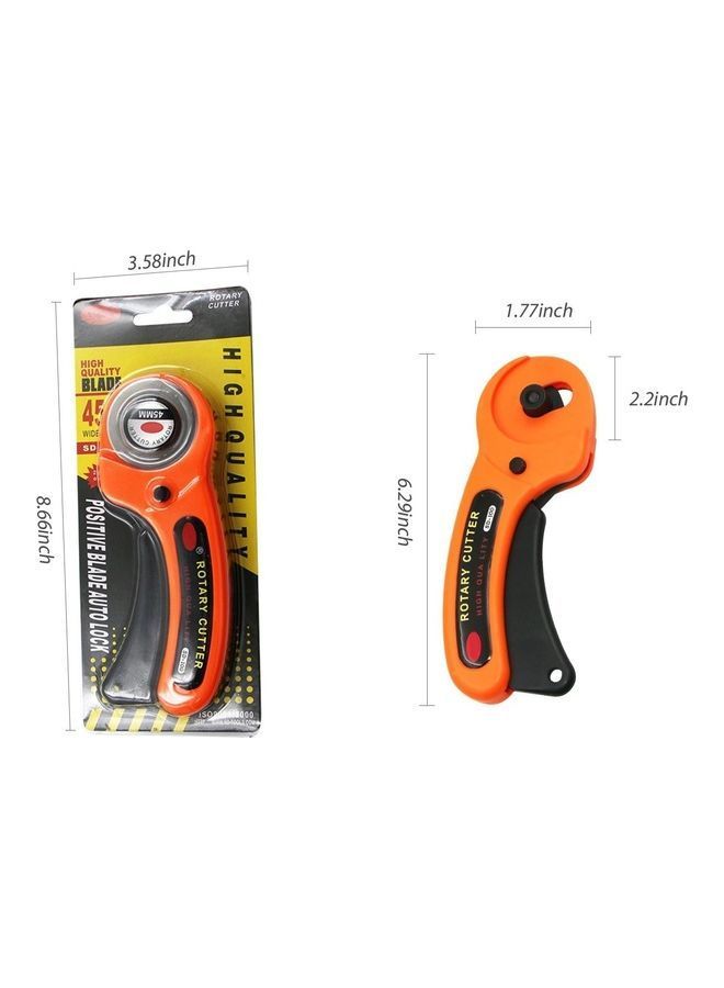 45mm Round Rotary Cutter With 5 Blades Orange