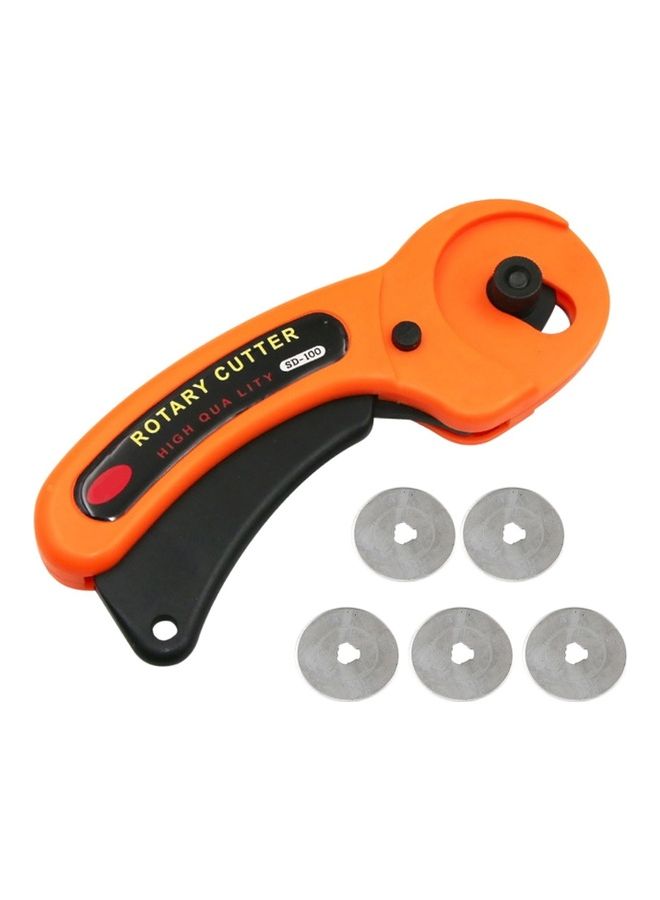 45mm Round Rotary Cutter With 5 Blades Orange