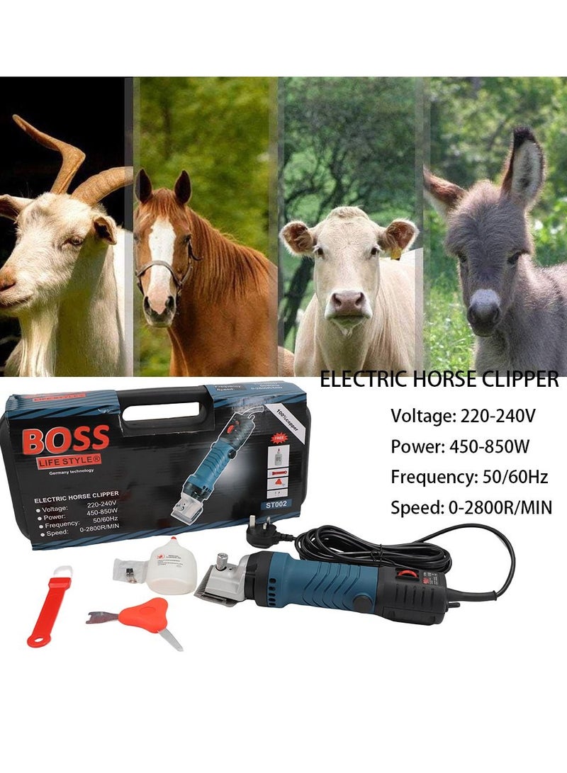 Horse Clippers 850W Electric Horse Equine Cattle Clippers Professional Animals Grooming Shears 6 Speeds Heavy Duty Animal Clippers for Horses Goat Pony Cattle