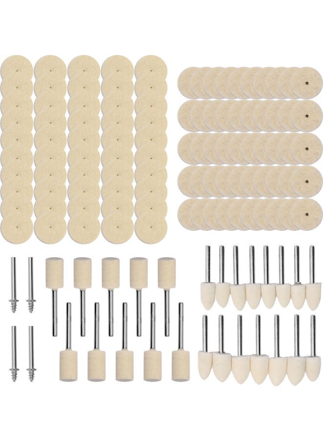 129-Piece Abrasive Polishing Tools White