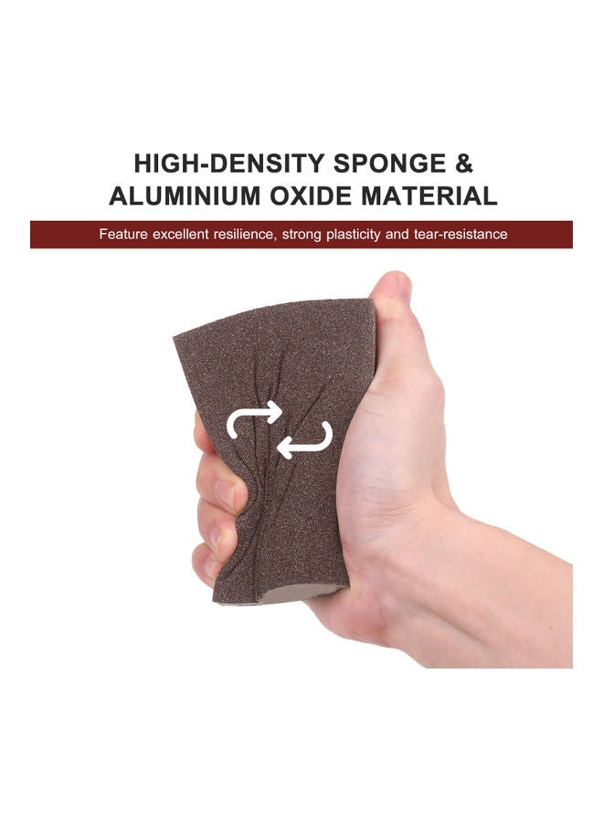 6-Pieces Sanding Sponges Brown