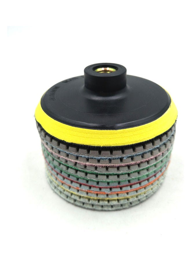 10-Piece 4 inch Diamond Polishing Pads Set Multicolour 10.00 X 8.00 X 10.00cm