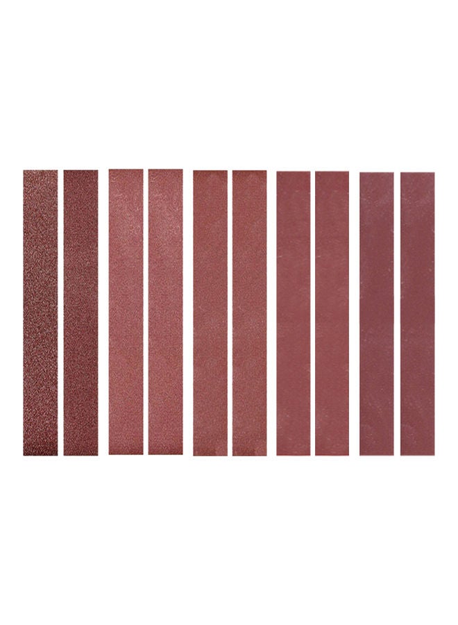 10-Piece Sanding Belts  Set Brown