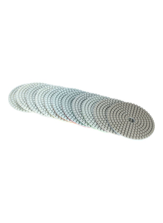 12-Piece 4-inch Diamond Wet Polishing Pads Multicolour 10.00 X 7.80 X 10.00cm