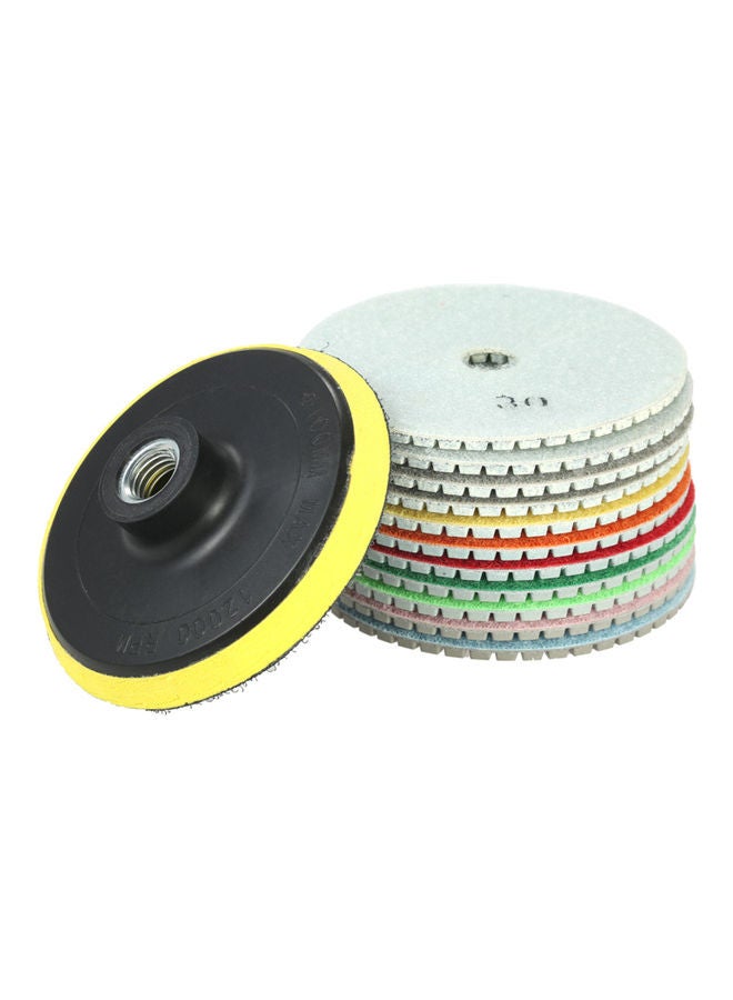 12-Piece 4-inch Diamond Wet Polishing Pads Multicolour 10.00 X 7.80 X 10.00cm