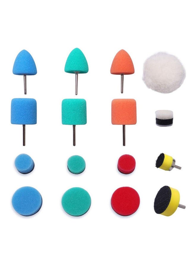 16-Piece Polishing Foam Pads Sponge Multicolour