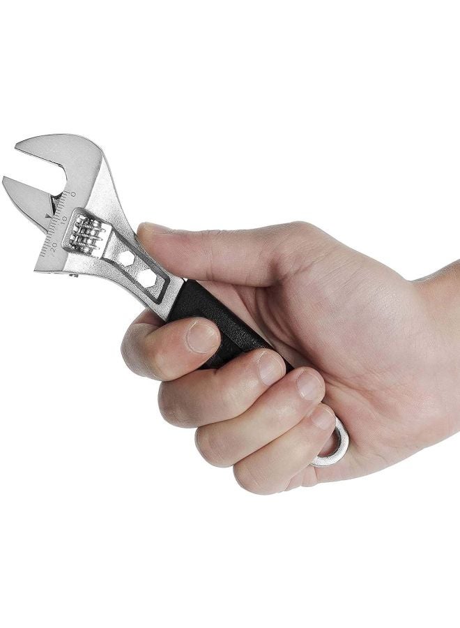 Soft Grip Adjustable Wrench Silver/Black