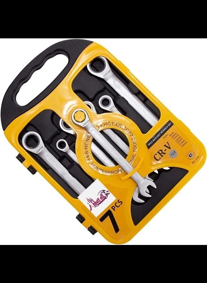 7Pcs Ratchet Wrench Spanner Set