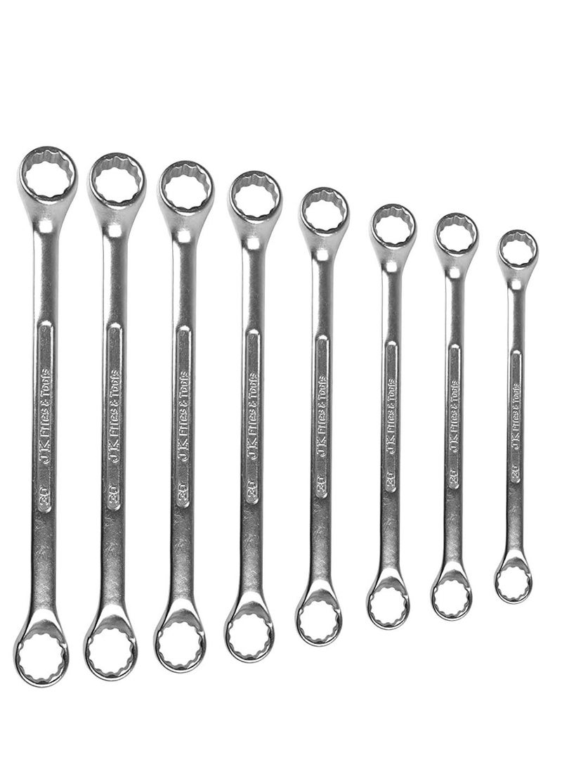 Double Flat Ring Wrench Set 8 Pieces