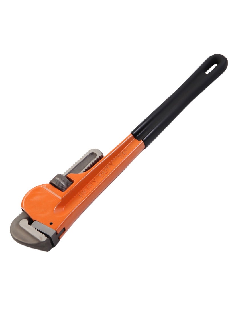 Adjustable Pipe Wrench with Plastic Handle, A Multi-Functional Wrench for Disassembling, Hand tools for Plumbing Installing and Repairing Pipes, Heavy Duty Plumbers Wrench for Home & Auto Repair.