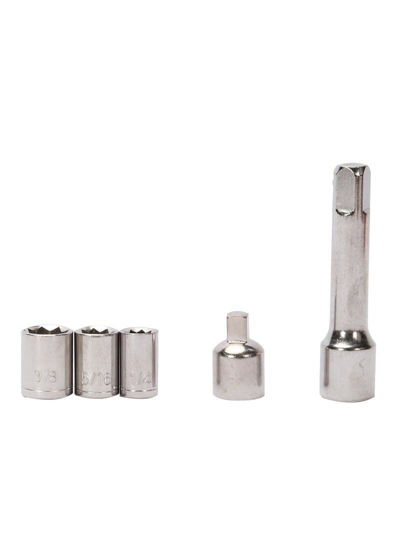 Hand Tool Professional Hexagon Socket and Ratchet Set, 1/4