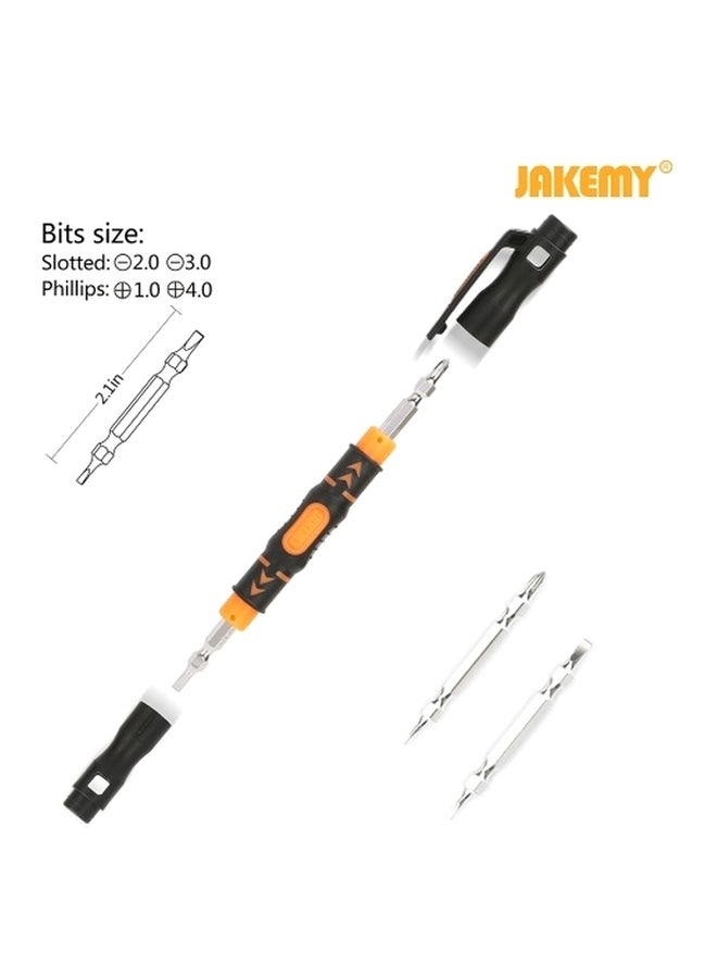 3-In-1 Double-Head Screwdriver Bits Set Black/Orange