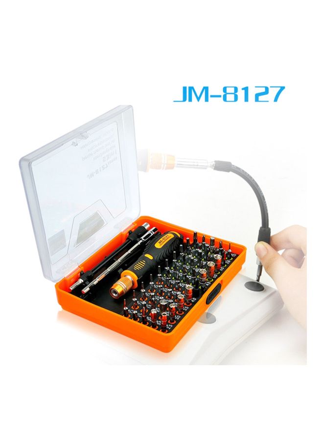 55-Piece Screwdriver Set Black/Silver/Orange
