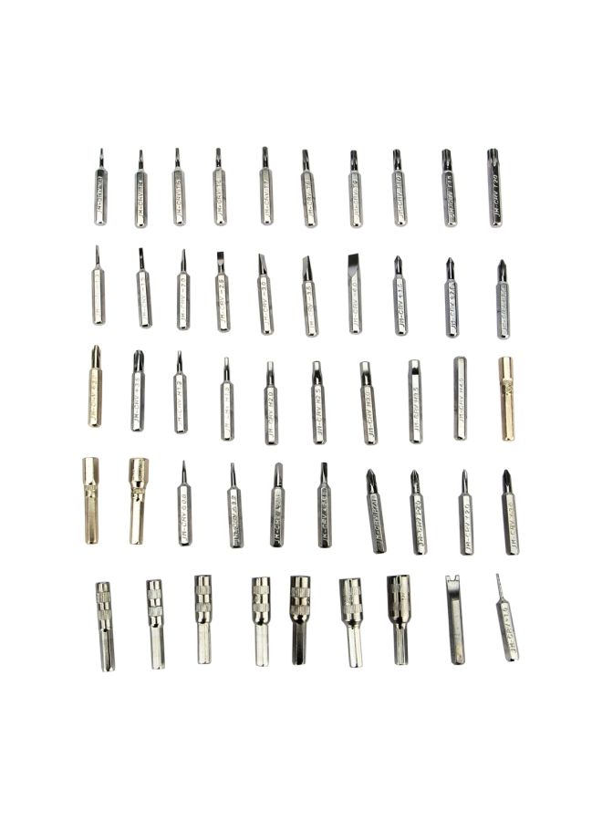 55-Piece Screwdriver Set Black/Silver/Orange