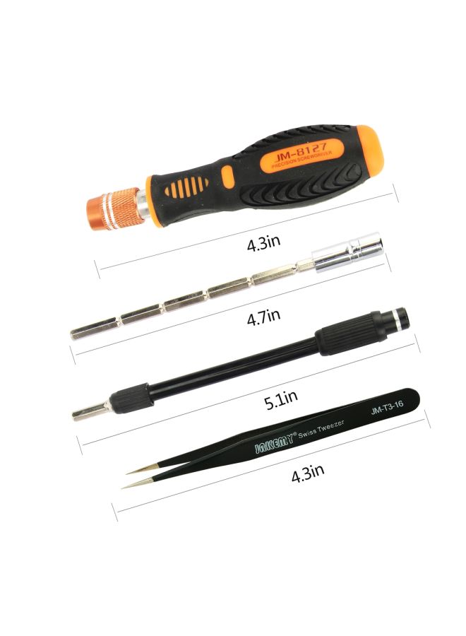 55-Piece Screwdriver Set Black/Silver/Orange